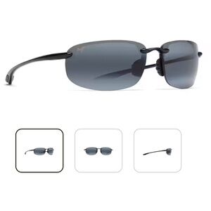 Maui Jim Gray Rimless Sunglasses “HO'OKIPA”